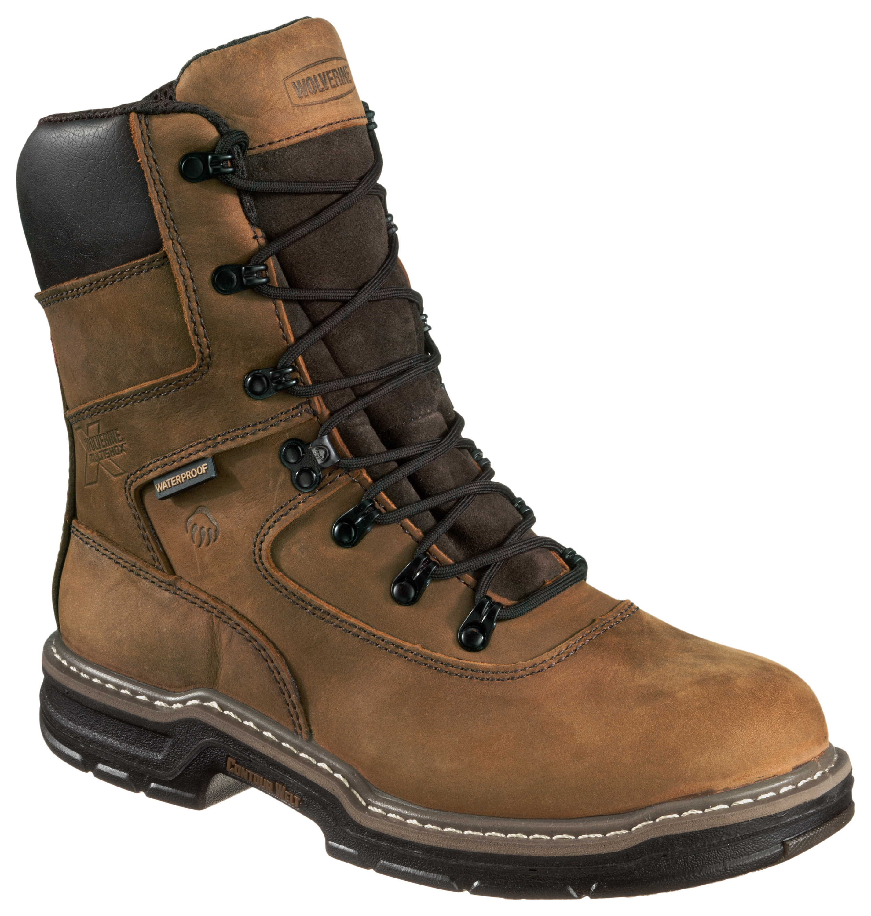 Wolverine Marauder 8'' Waterproof Insulated Work Boots for Men Brown